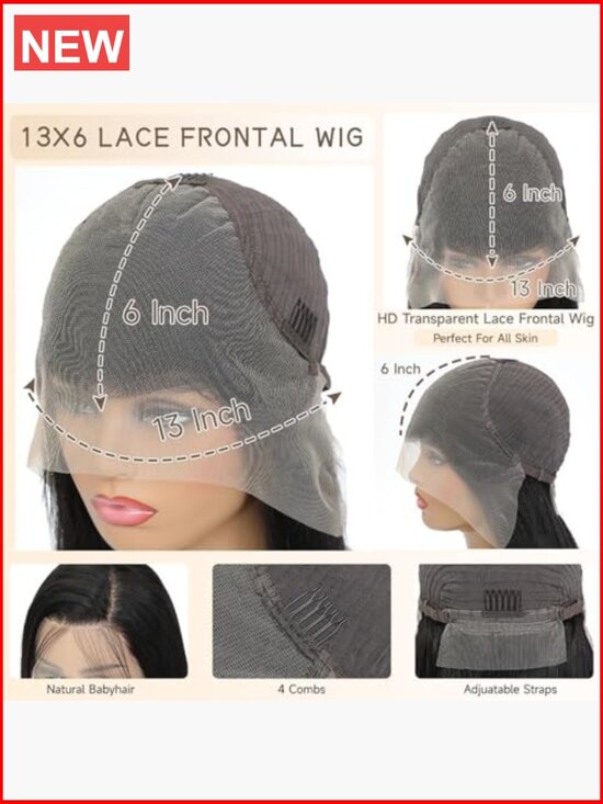 30 Inch Deep Wave Lace Front Wig Human Hair 200 Density HD Lace main image 4